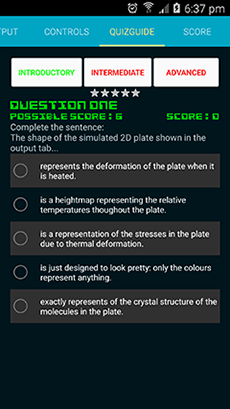 App quizguide screenshot